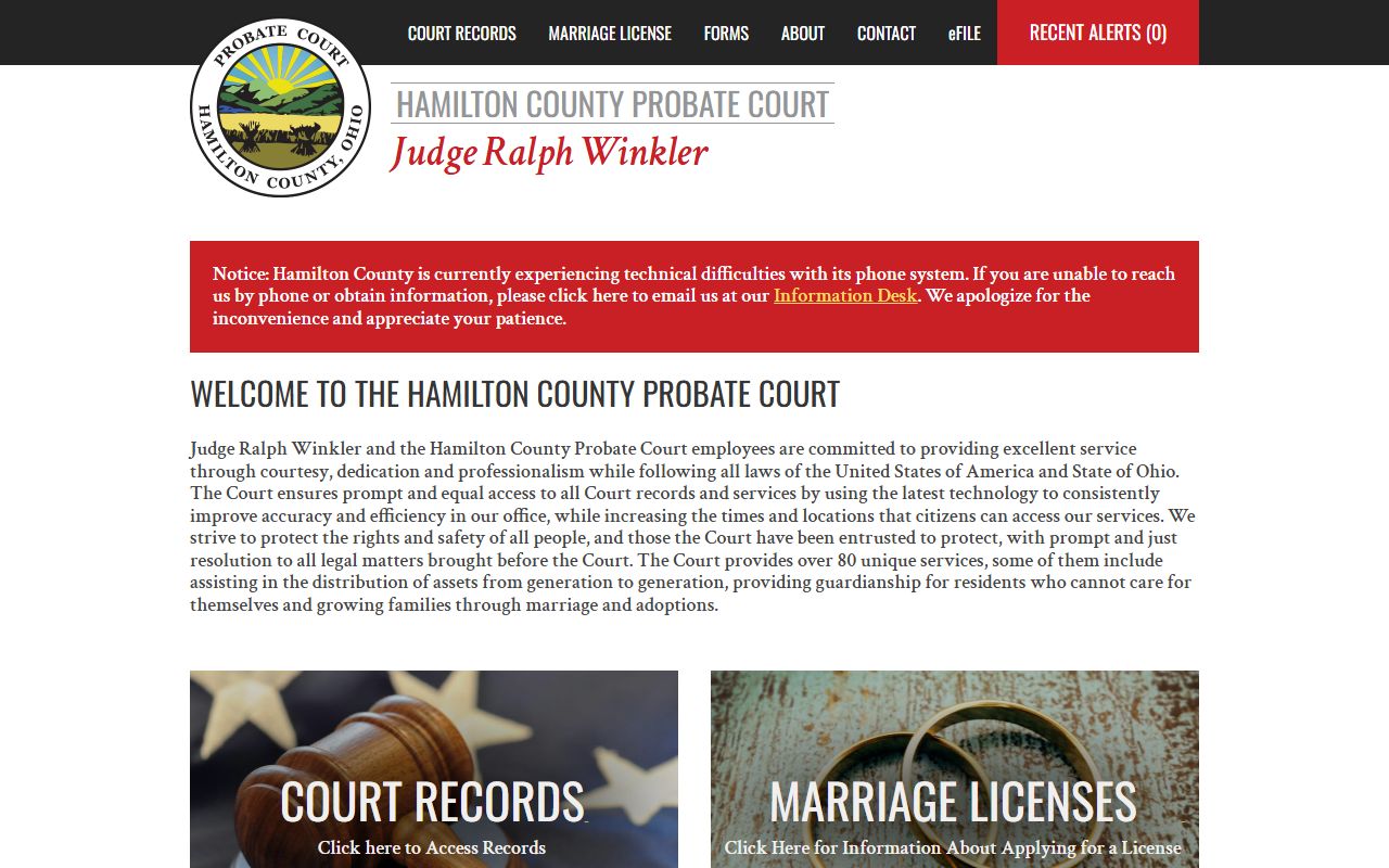 Hamilton County Probate Court for Cincinnati genealogy records