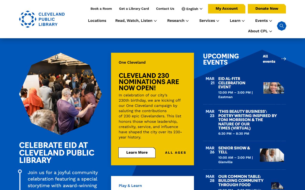 Cleveland Public Library genealogy department for Cleveland genealogy records