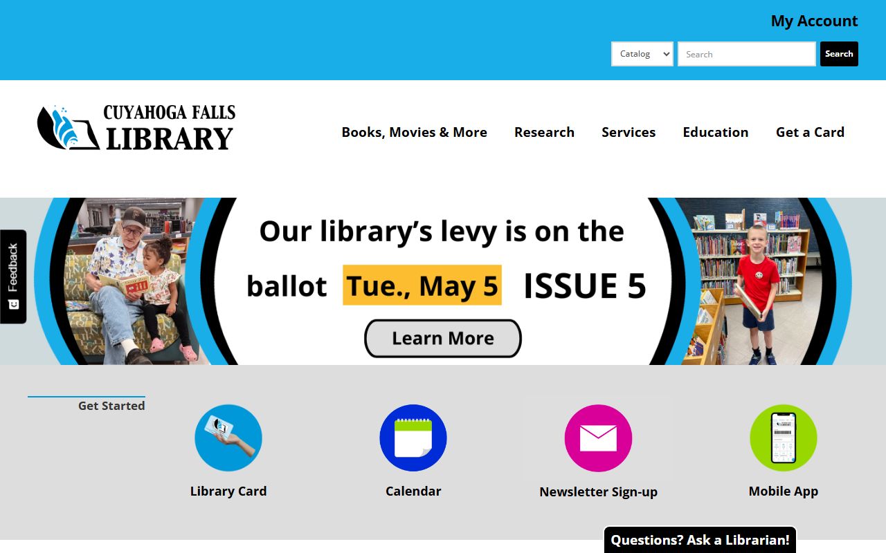 Cuyahoga Falls Library for genealogy records research