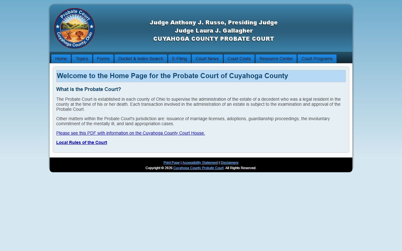 Cuyahoga County Probate Court for Euclid genealogy records