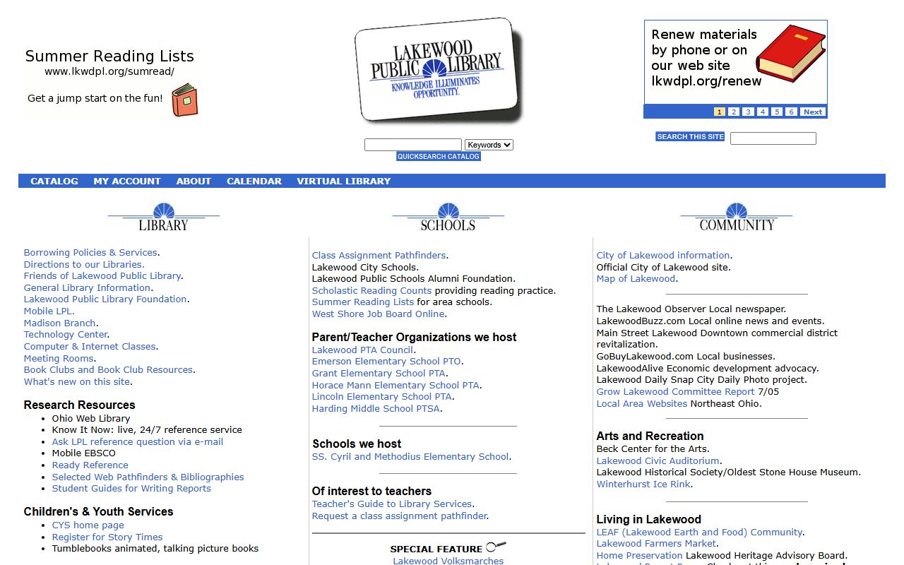 Lakewood Public Library for Lakewood genealogy records