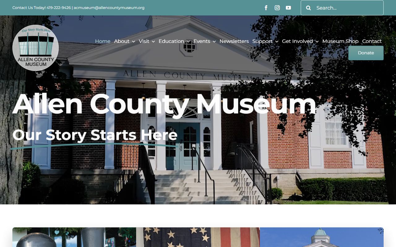 Allen County Museum and Historical Society for Lima genealogy records