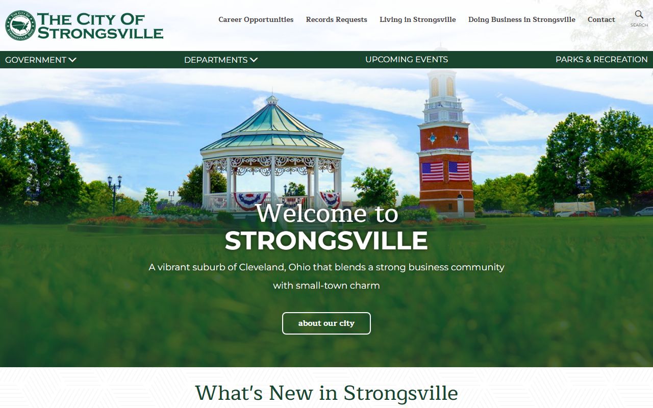 Strongsville City Hall for Strongsville genealogy records