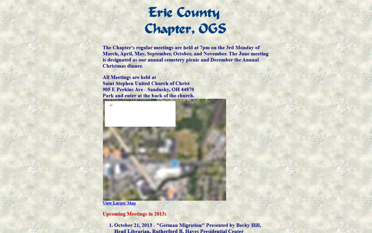 Erie County Genealogical Society for Erie County genealogy records
