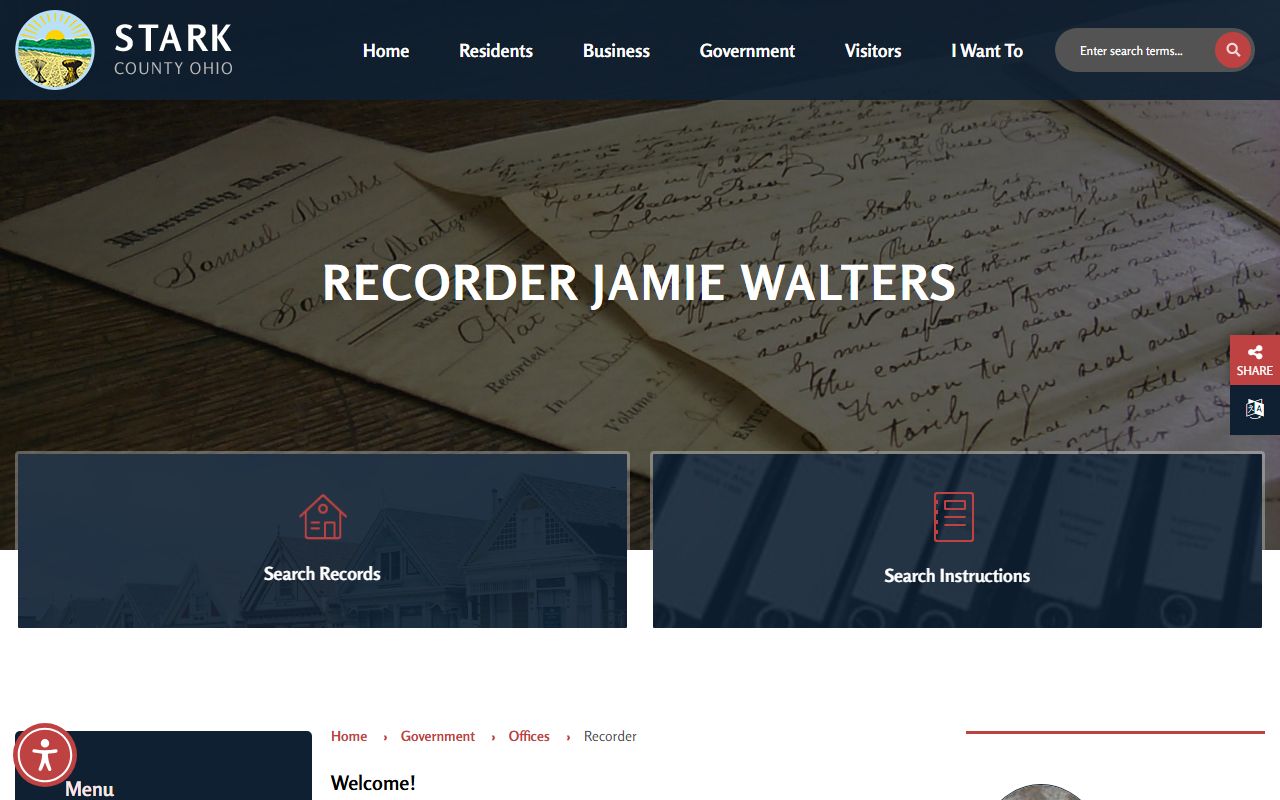 Stark County Recorder office for Stark County genealogy records