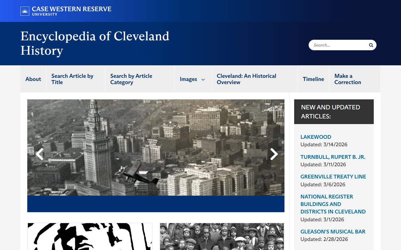 Encyclopedia of Cleveland History Ohio genealogy research
